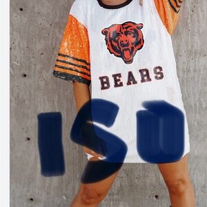 Women's Orange and White Bears Dress